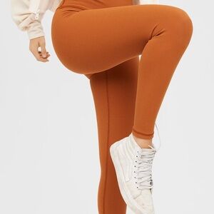OFFLINE by Aerie burnt orange soft ribbed high waisted leggings size M